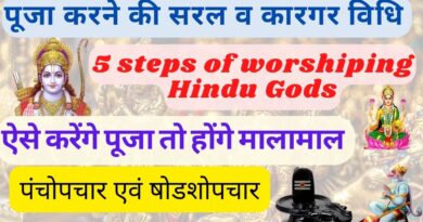 Method of worshiping Hindu God